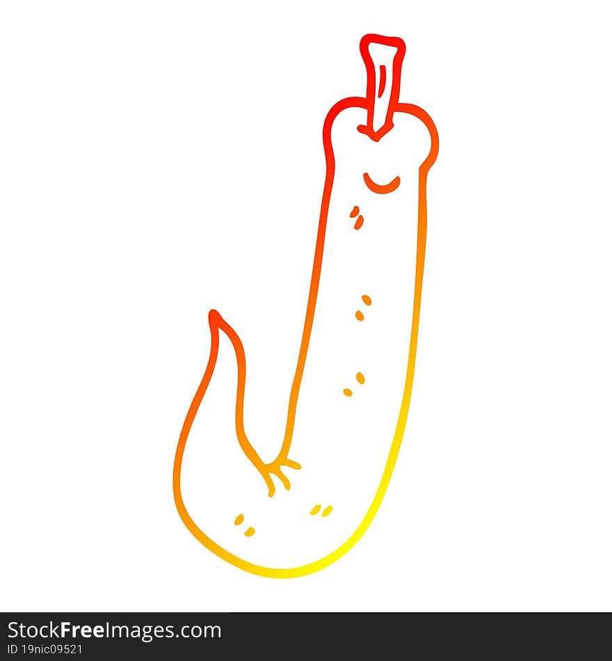 warm gradient line drawing cartoon chilli pepper