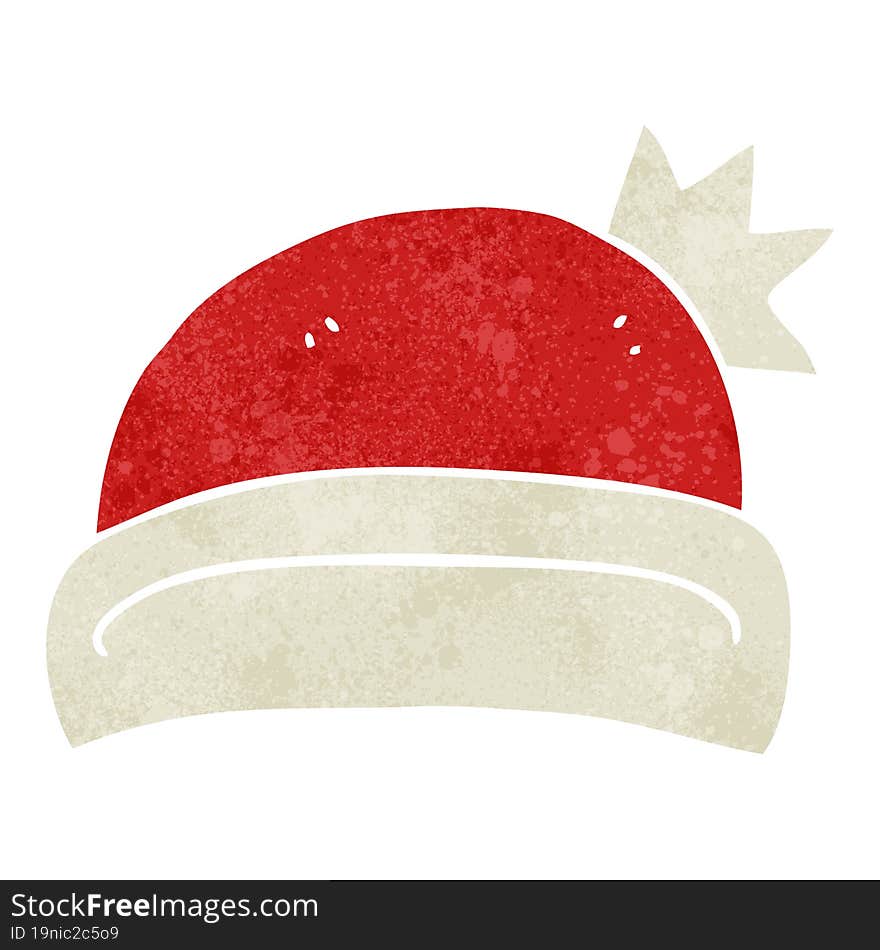 retro cartoon christmas hat