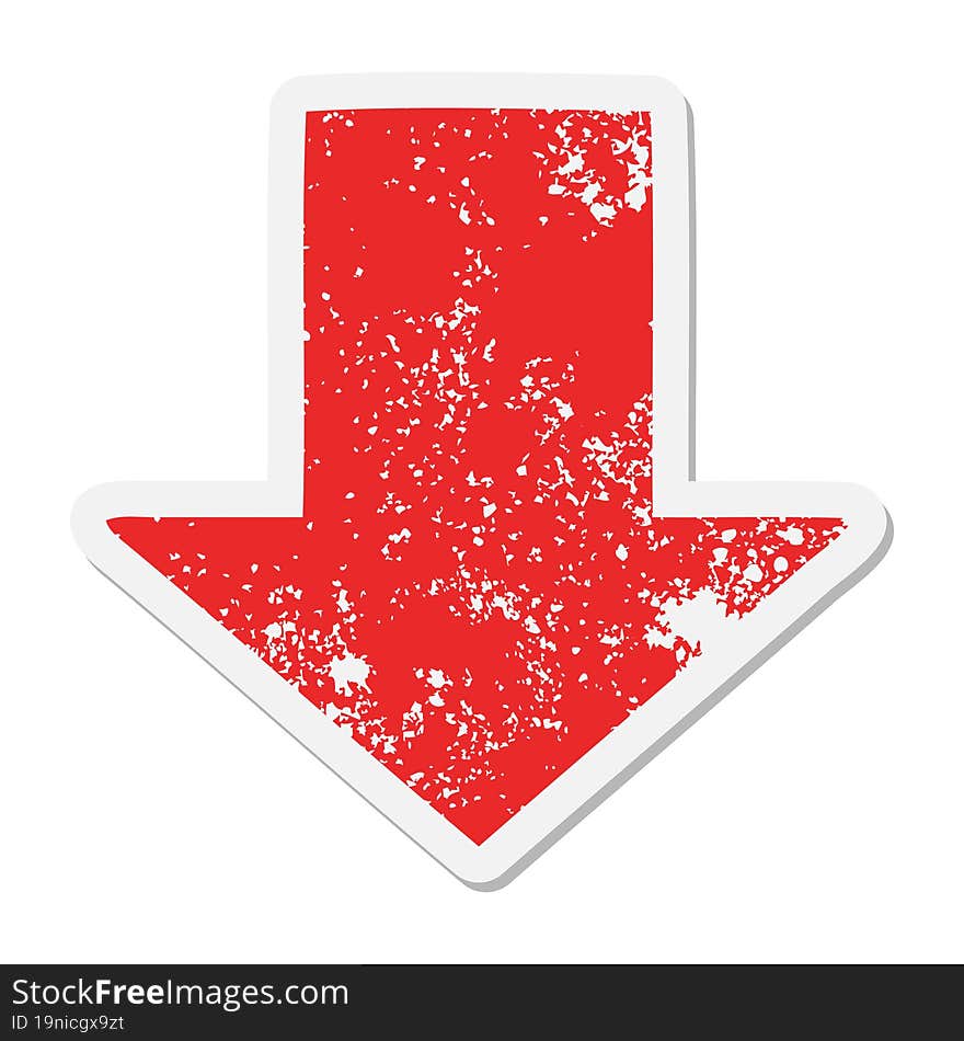 pointing arrow cartoon grunge sticker