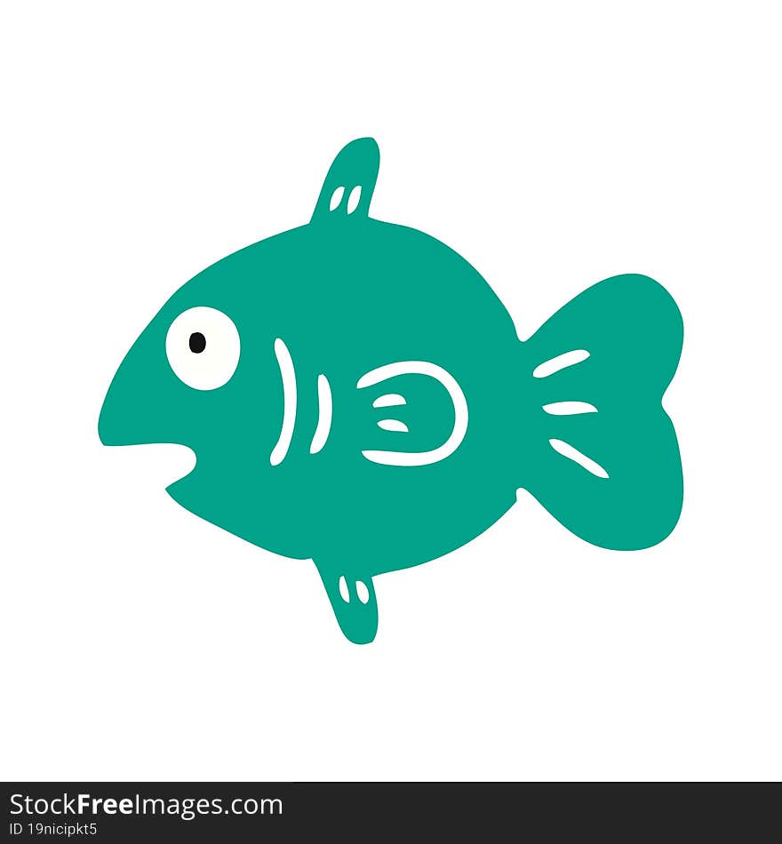 cartoon doodle of a marine fish