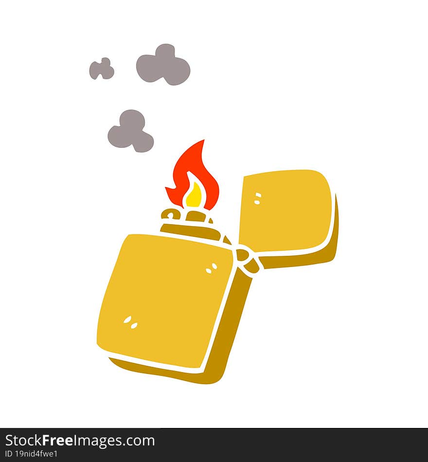 cartoon doodle gold lighter