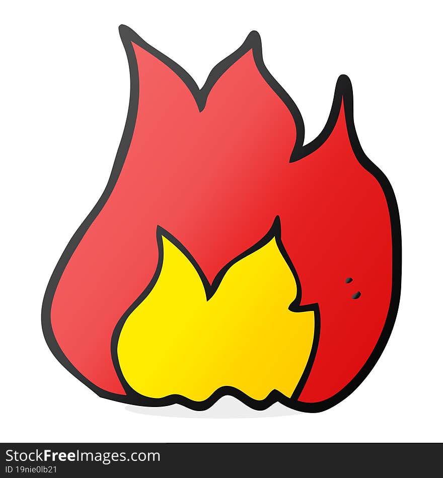 cartoon fire symbol