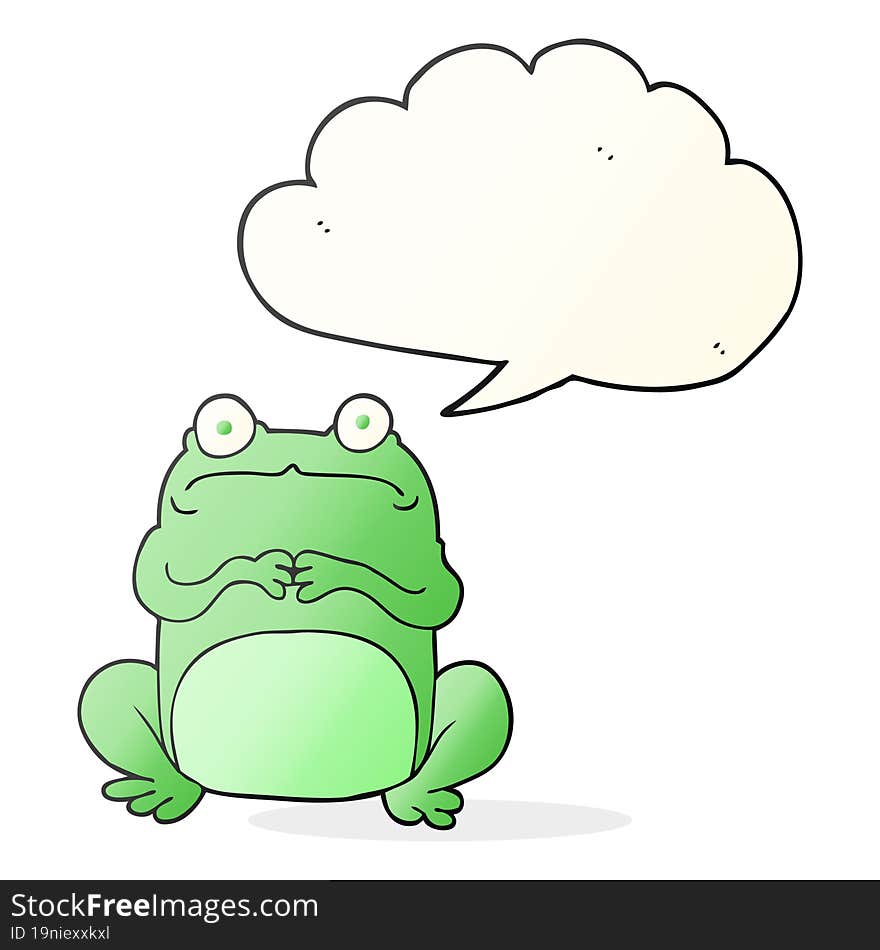 speech bubble cartoon nervous frog