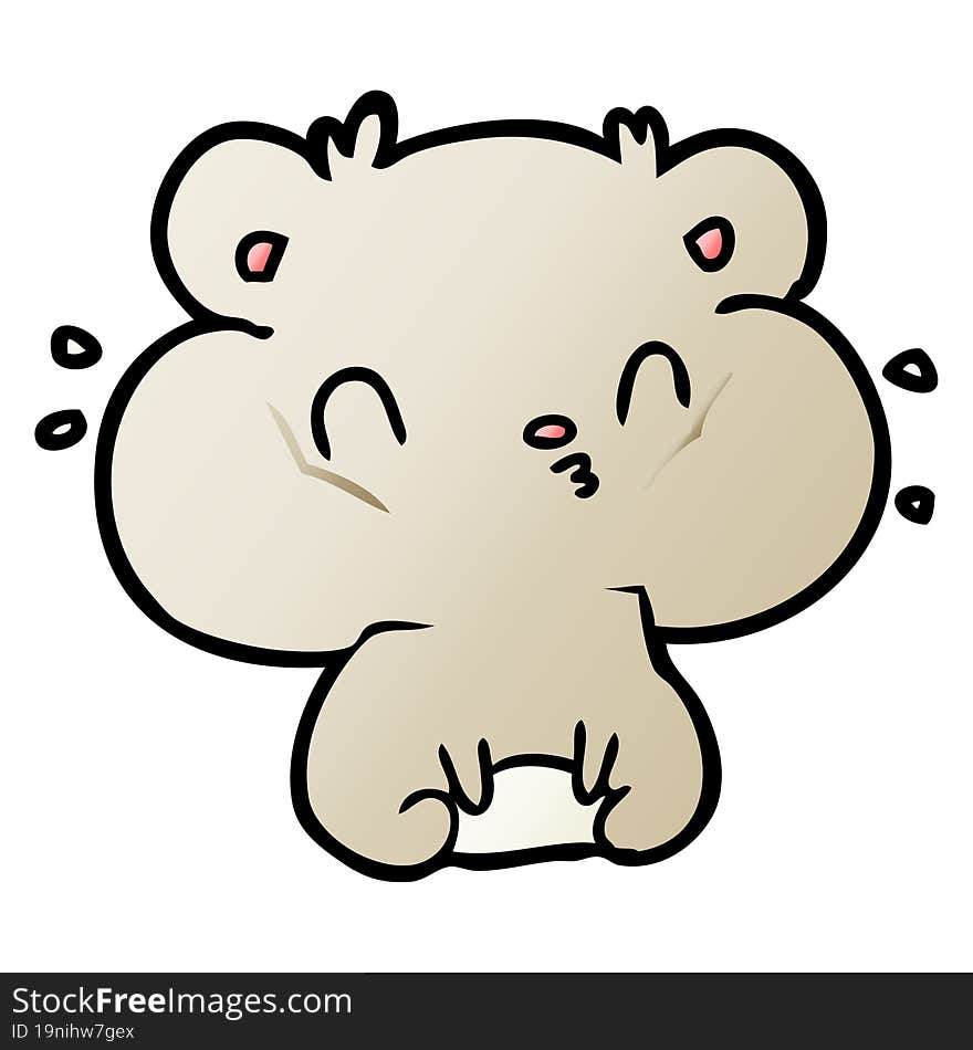 cartoon hamster with full cheek pouches. cartoon hamster with full cheek pouches