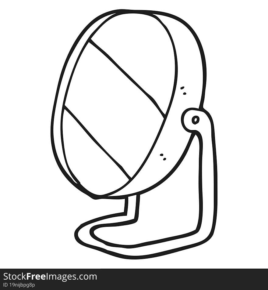 Black And White Cartoon Bathroom Mirror