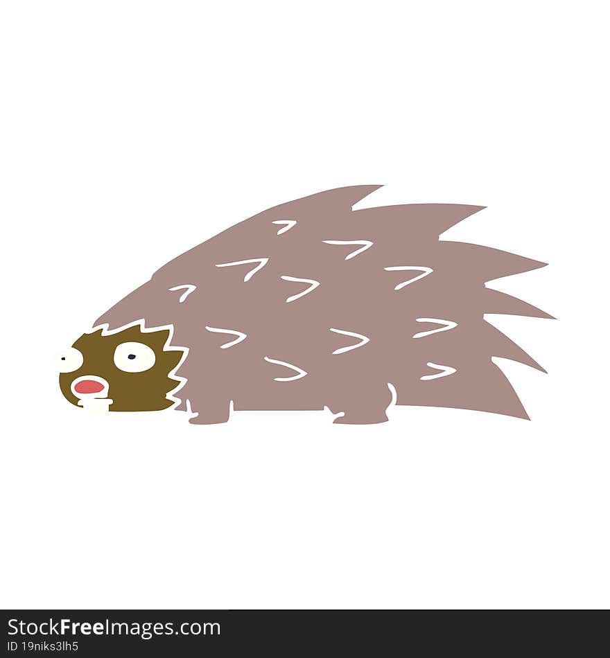 cartoon doodle spiky hedgehog