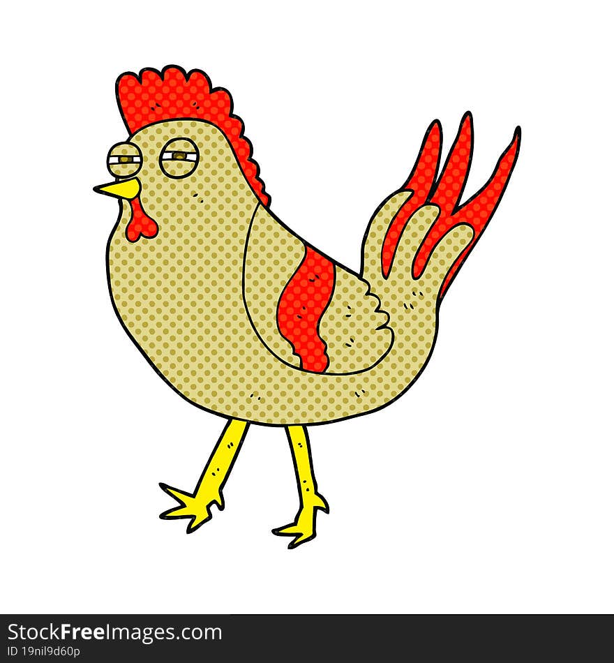 freehand drawn cartoon chicken