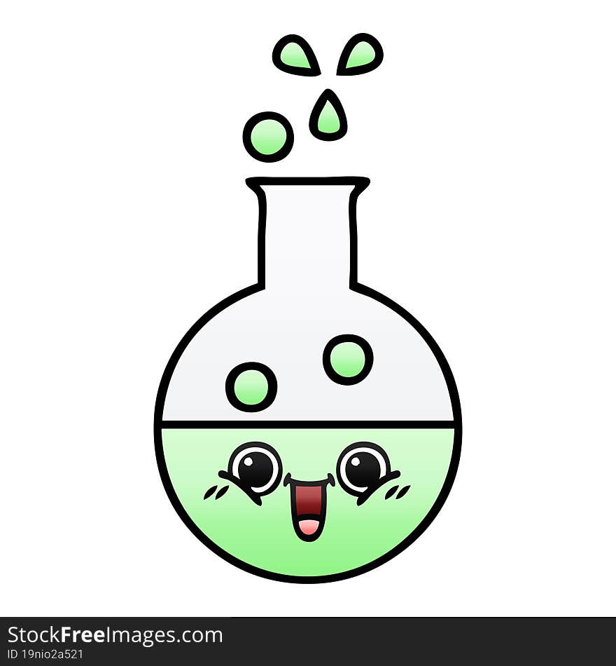 gradient shaded cartoon of a test tube