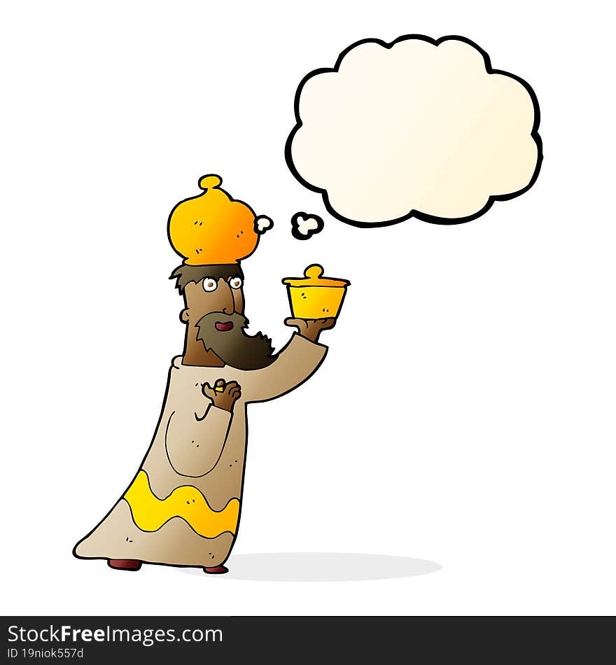 one of the three wise men with thought bubble