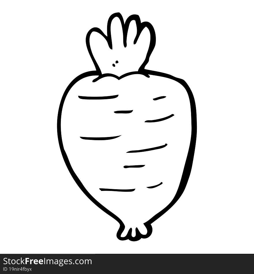 cartoon root vegetable