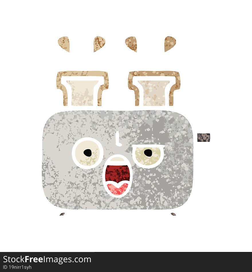 Retro Illustration Style Cartoon Of A Toaster