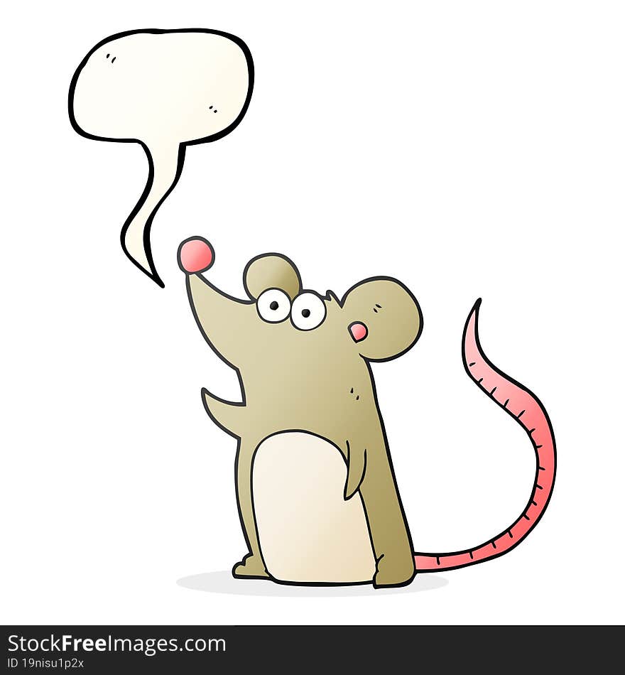 speech bubble cartoon mouse