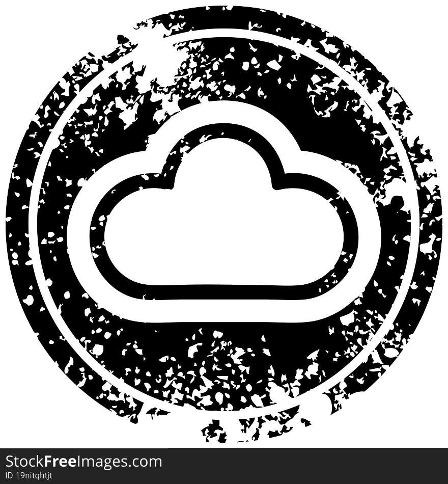 weather cloud distressed icon