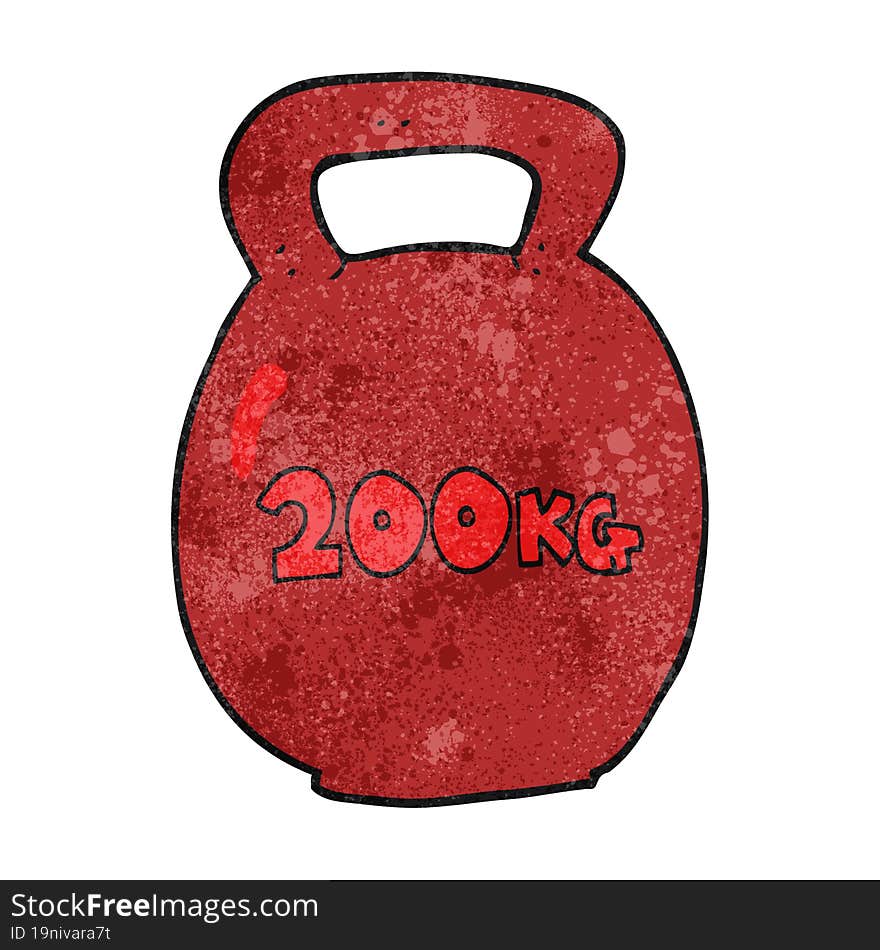 textured cartoon 200kg kettle bell