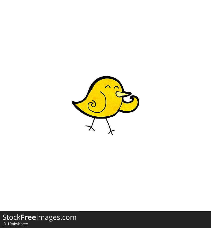 cartoon little bird