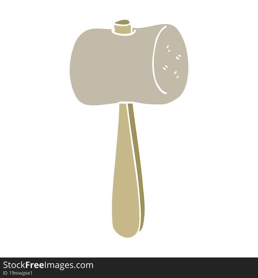 flat color style cartoon mallet