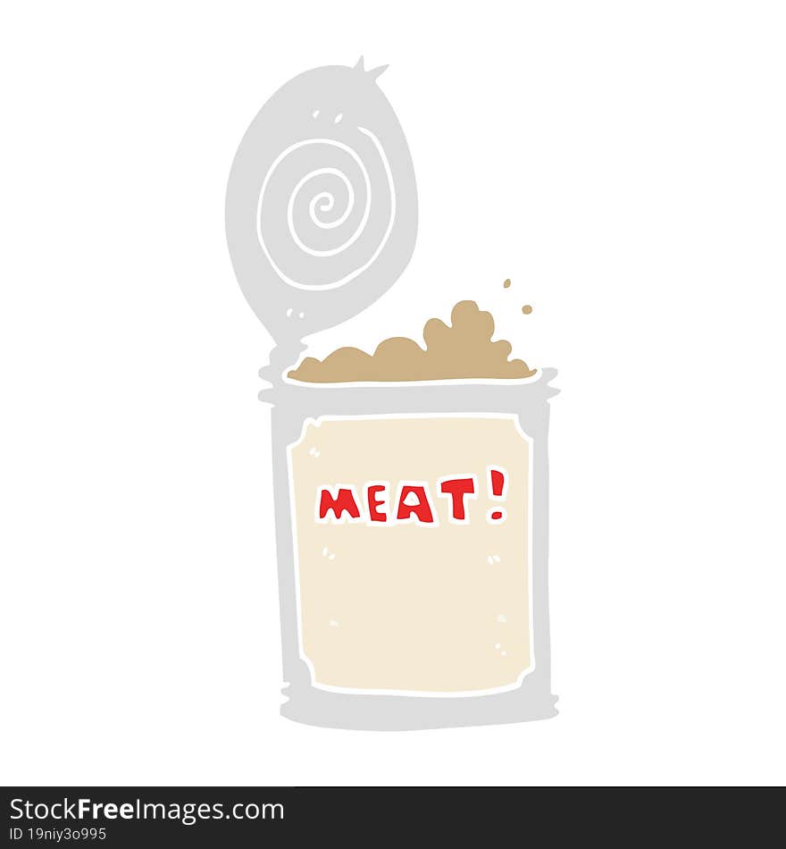 Flat Color Style Cartoon Canned Food