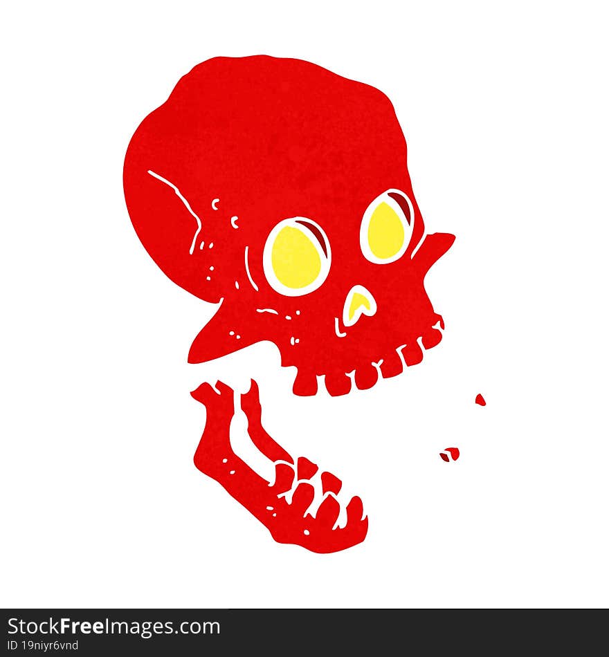 cartoon laughing skull