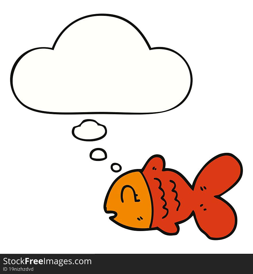 cartoon fish and thought bubble