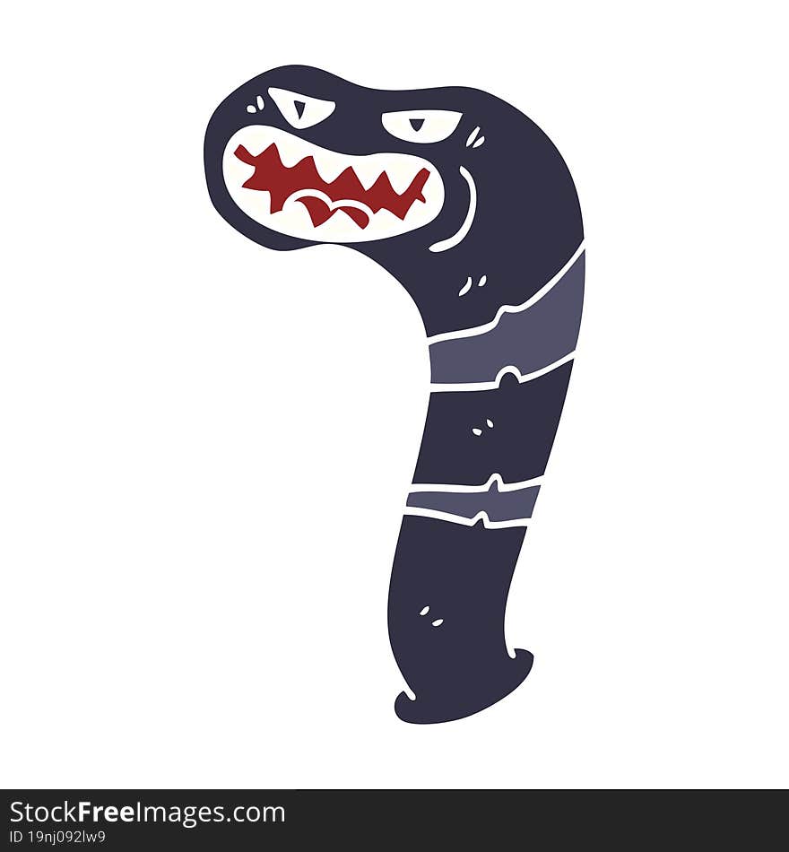 cartoon doodle monster leech