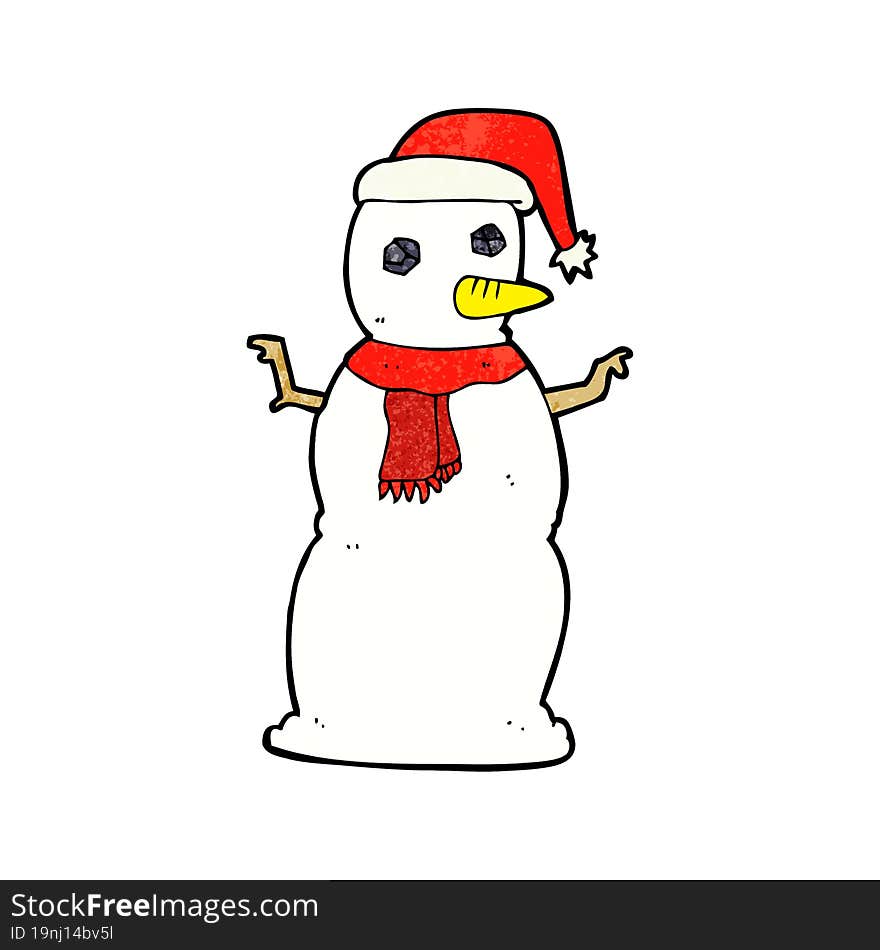 cartoon snowman