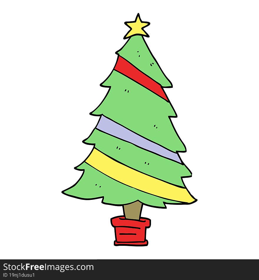 cartoon christmas tree