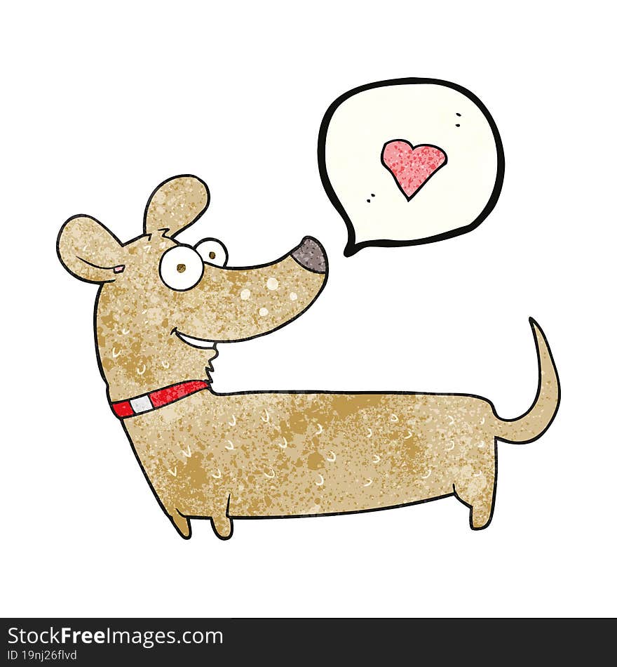 speech bubble textured cartoon happy dog