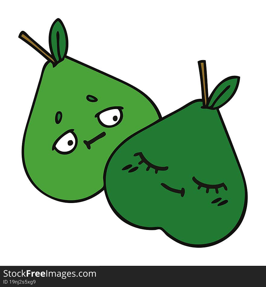 cute cartoon pears