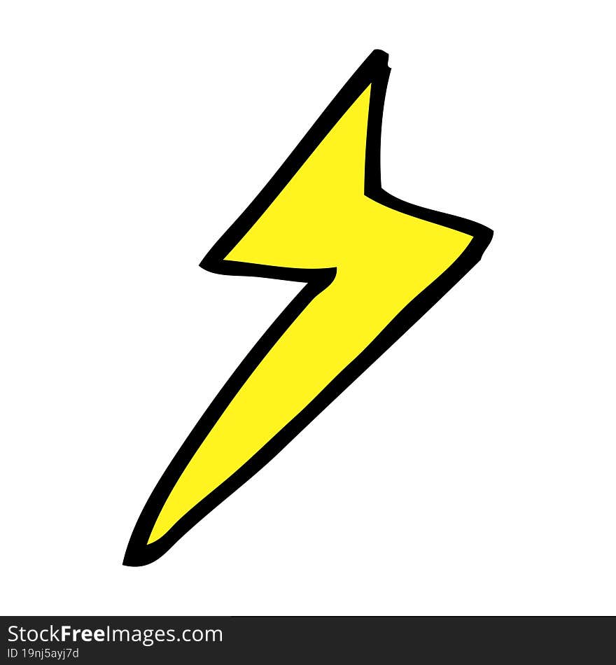 cartoon lightning bolt symbol