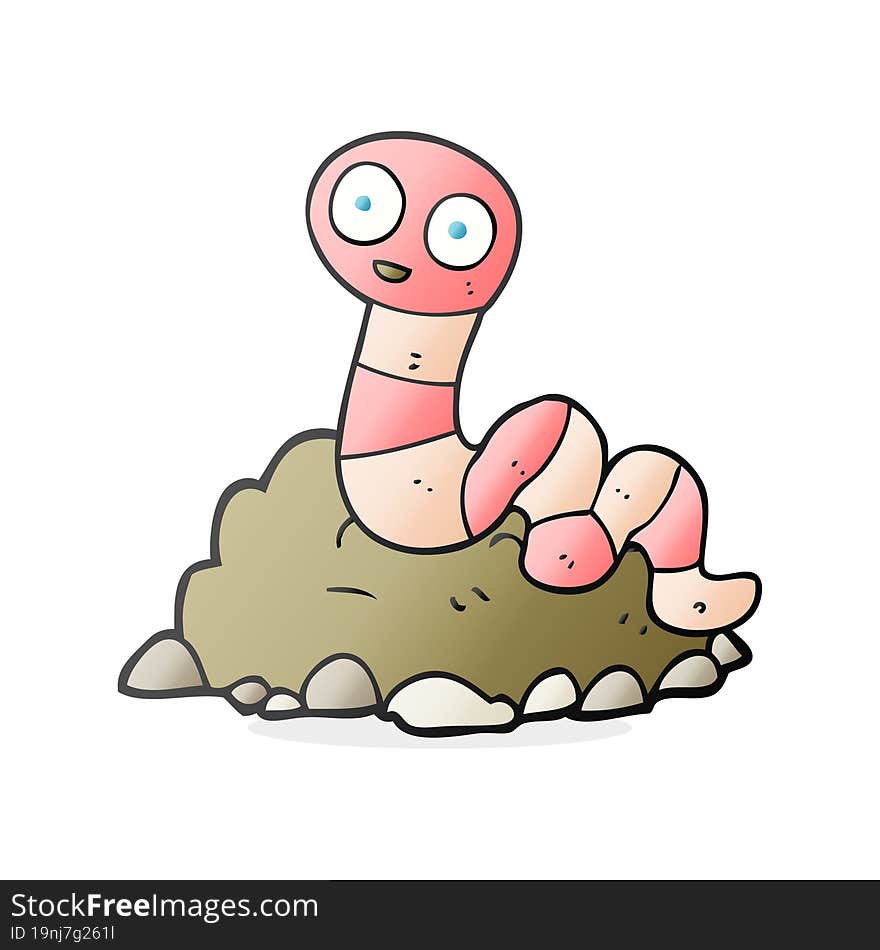 cartoon earthworm