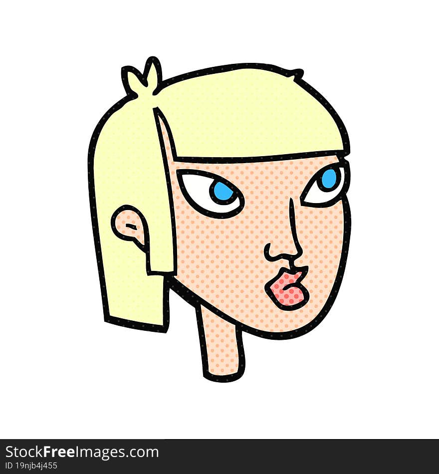 Cartoon Female Face