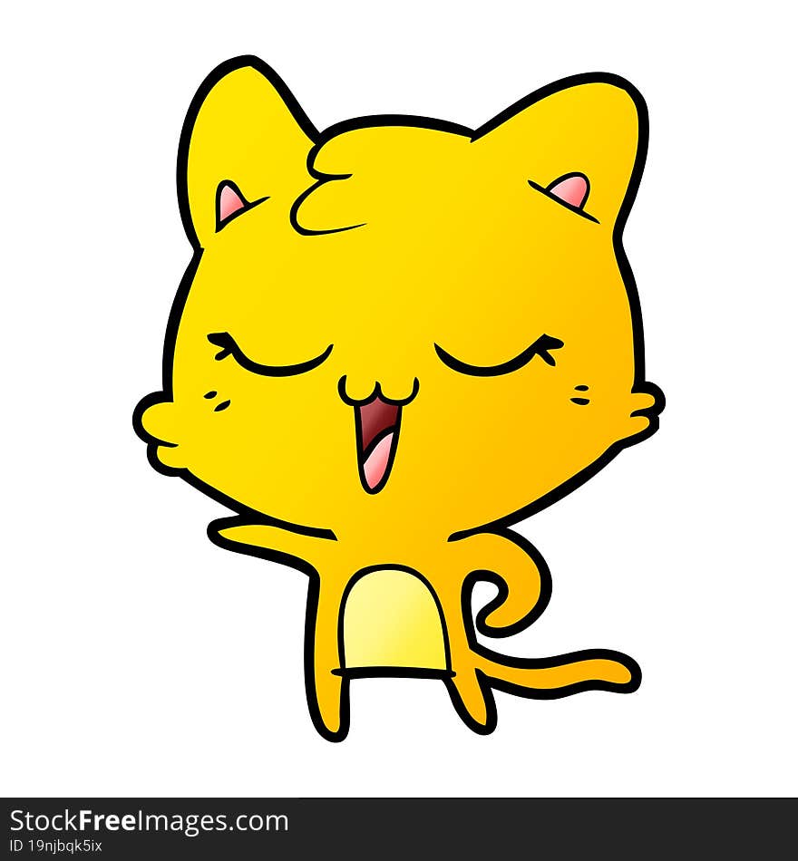 happy cartoon cat. happy cartoon cat