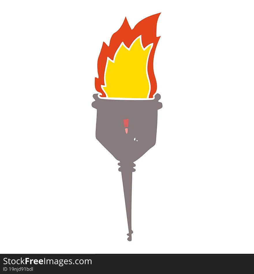 flat color style cartoon flaming chalice