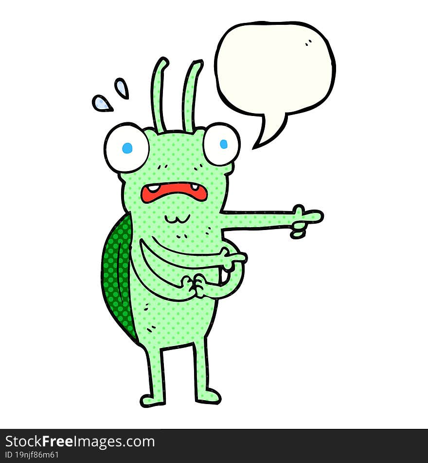 comic book speech bubble cartoon bug