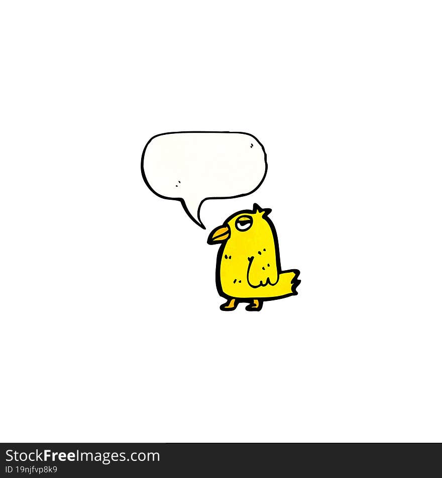 cartoon yellow bird