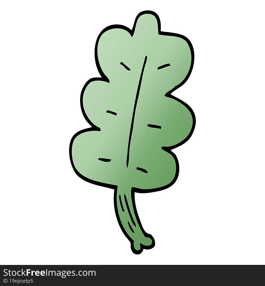 cartoon doodle leaf