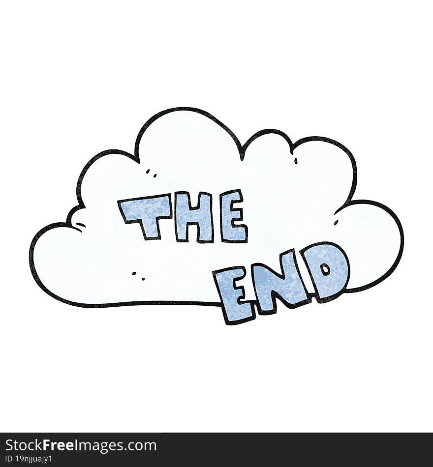 Textured Cartoon The End Symbol