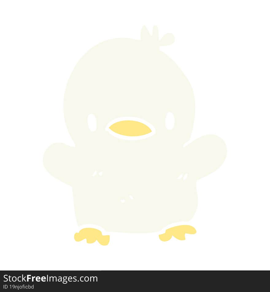 cartoon doodle baby duck