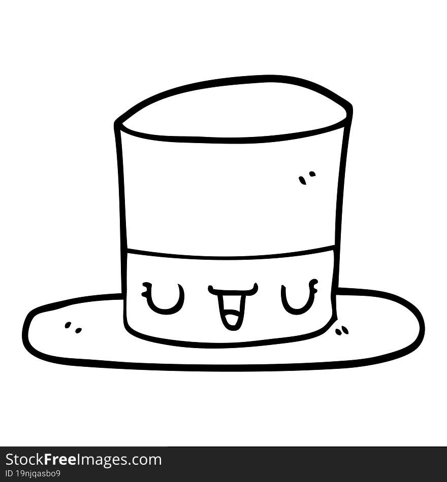 cartoon top hat