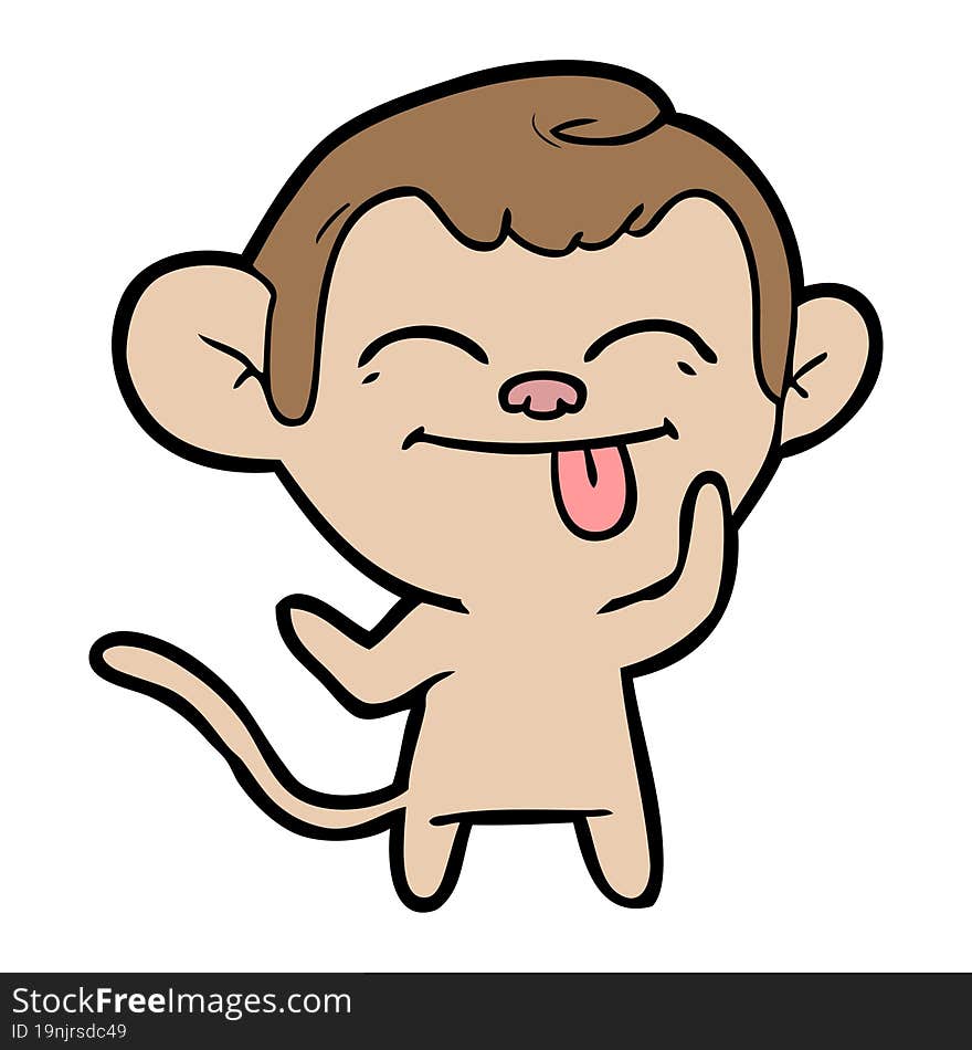 funny cartoon monkey. funny cartoon monkey