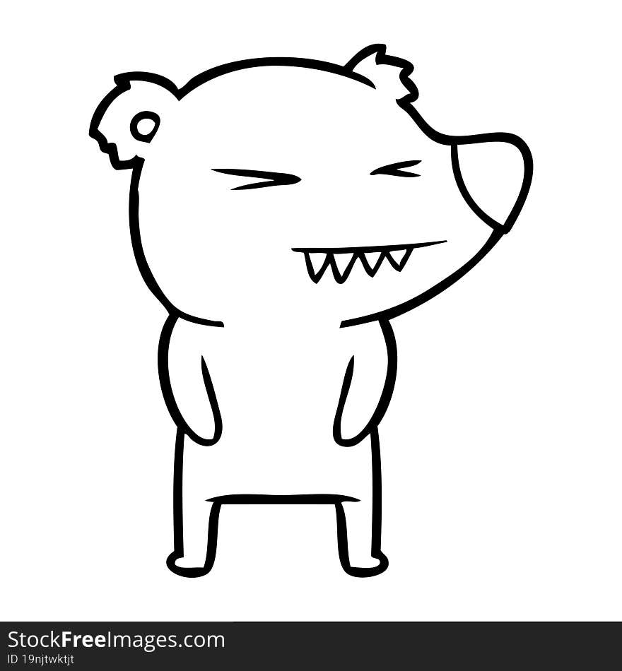 angry polar bear cartoon. angry polar bear cartoon