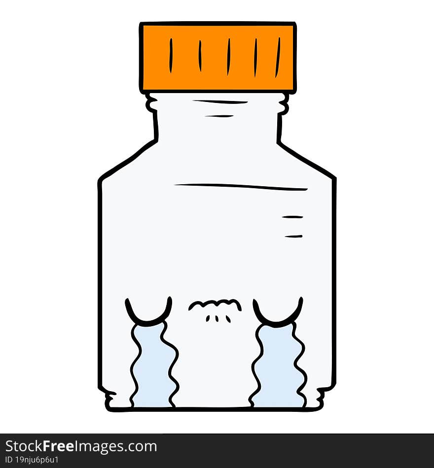 cartoon pill jar. cartoon pill jar