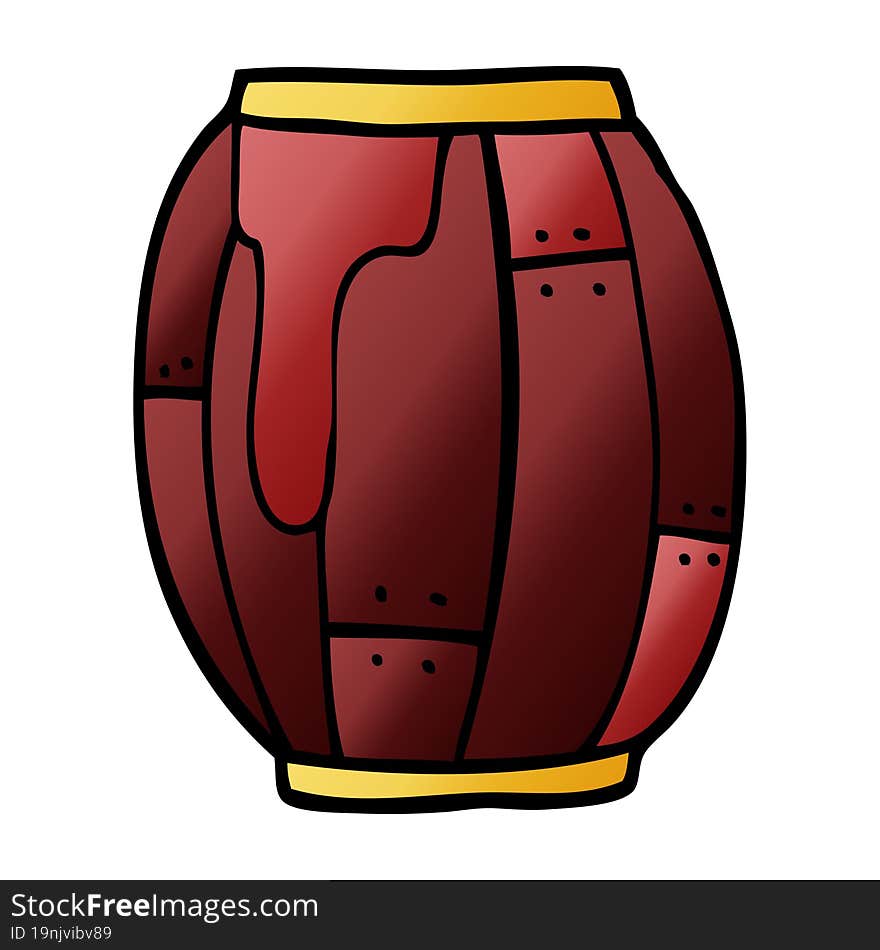 cartoon doodle of a barrel