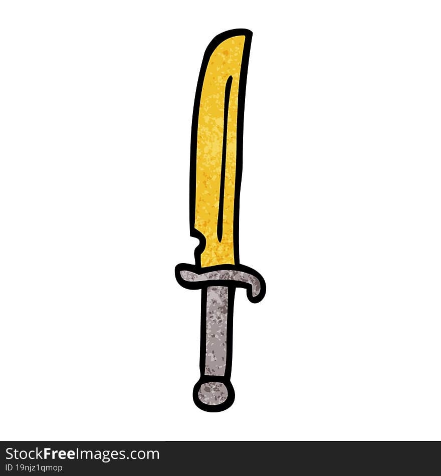 cartoon doodle bronze dagger