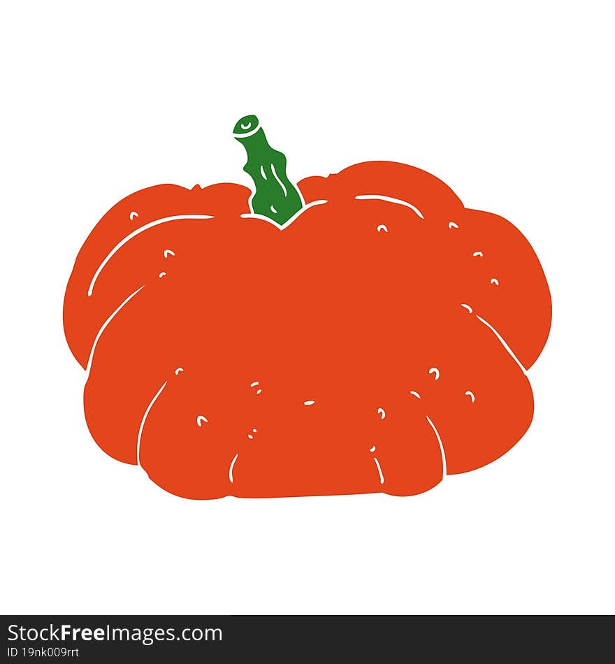 flat color style cartoon pumpkin