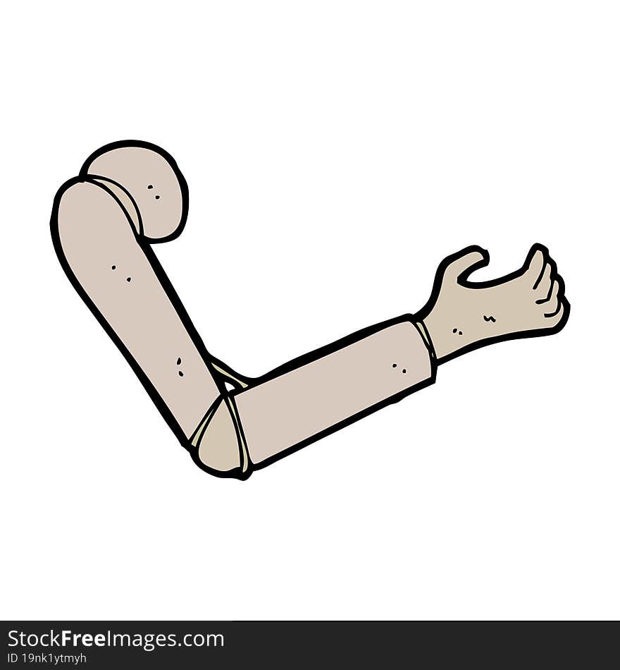 cartoon prosthetic arm