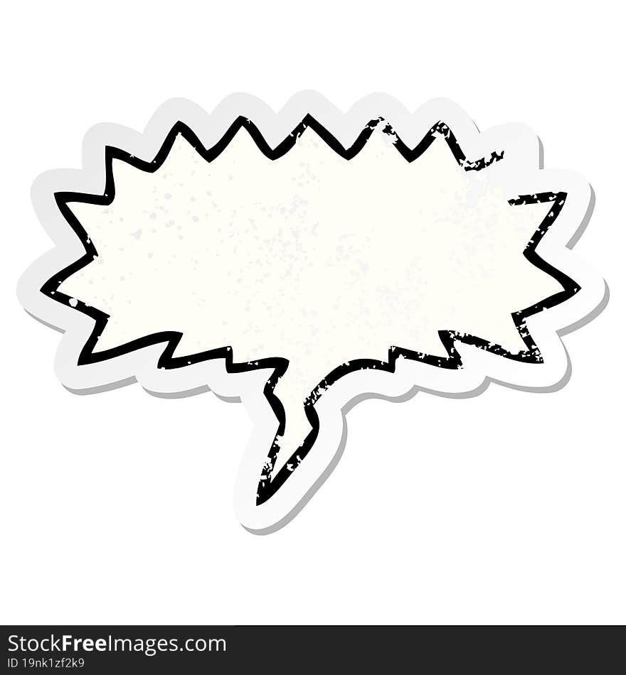 cartoon speech bubble distressed distressed old sticker with speech bubble distressed distressed old sticker. cartoon speech bubble distressed distressed old sticker with speech bubble distressed distressed old sticker