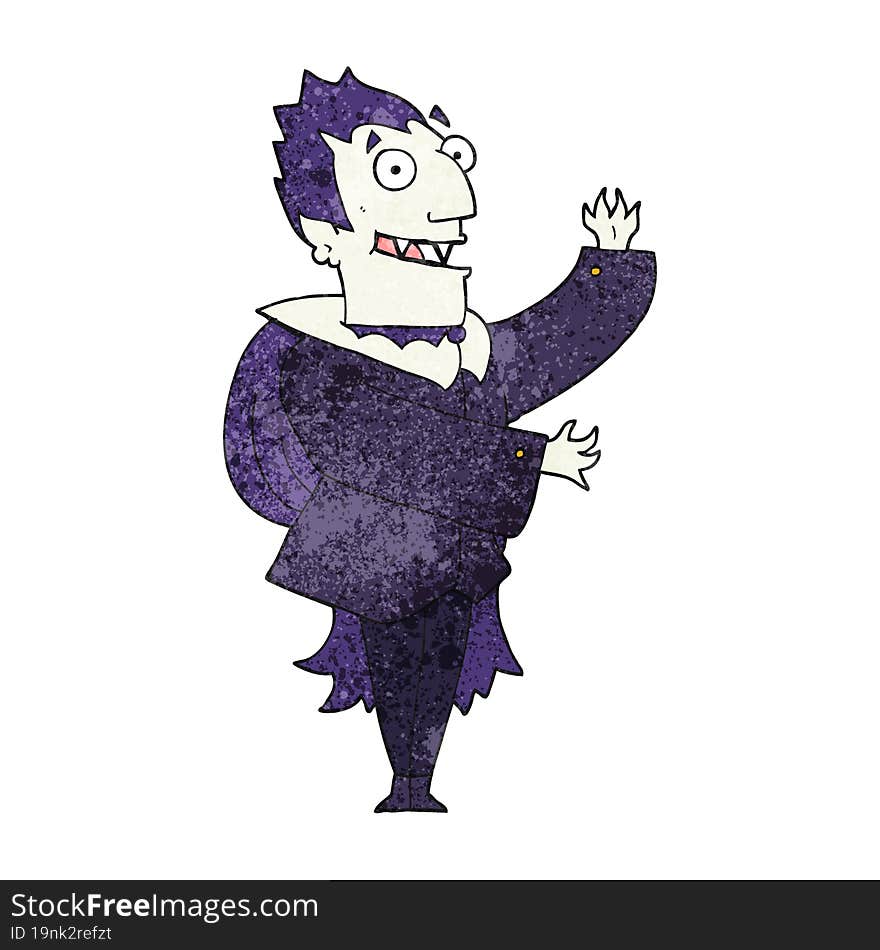 textured cartoon vampire