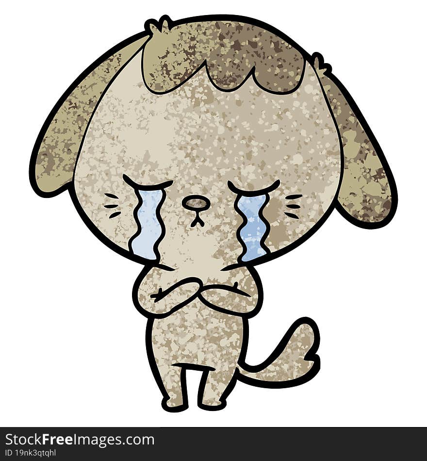 cartoon crying dog. cartoon crying dog