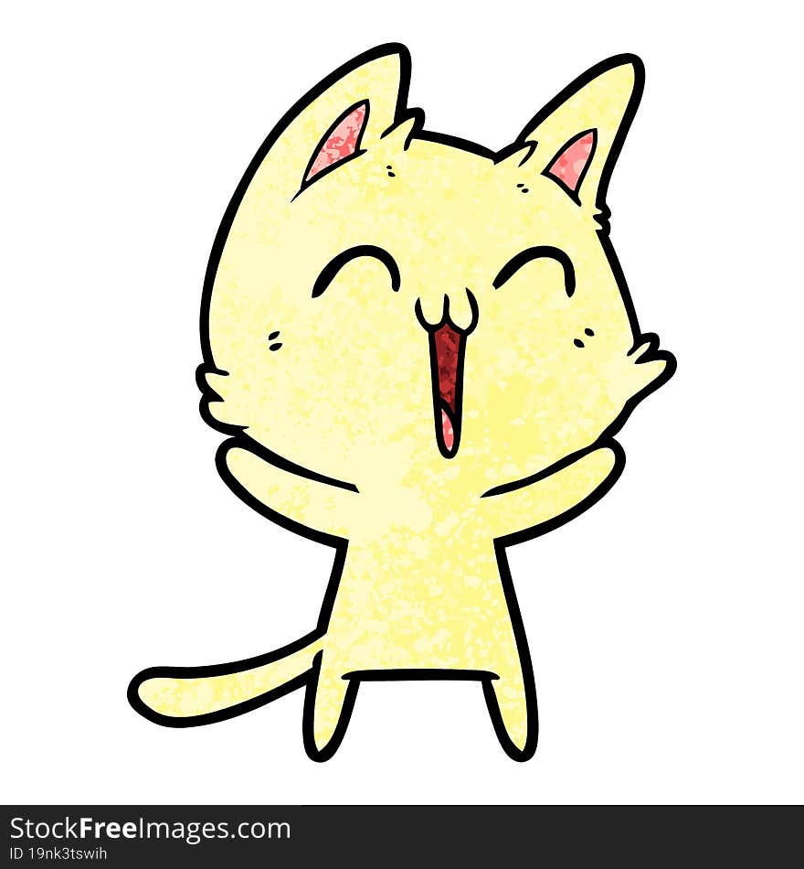 happy cartoon cat. happy cartoon cat